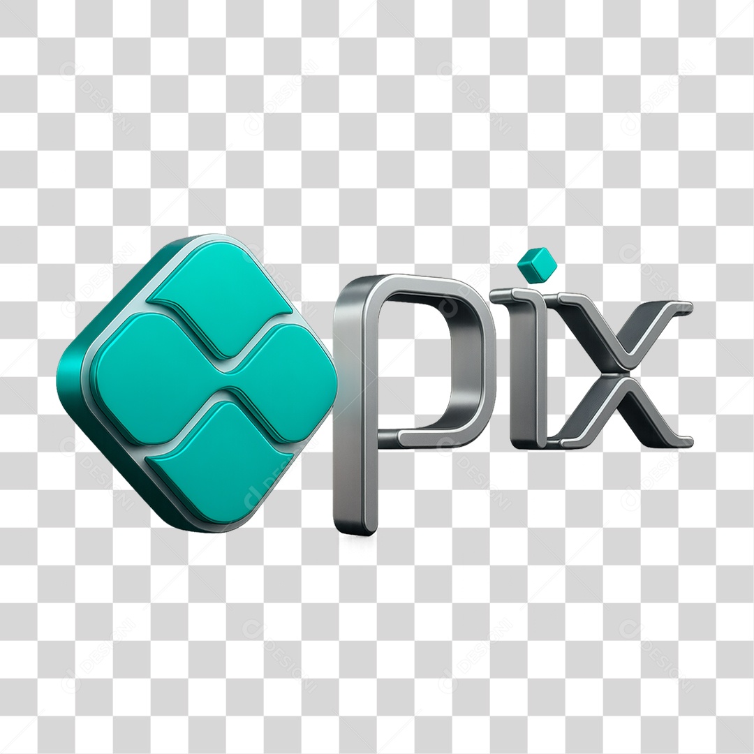 Selo 3D Pix PNG Transparente