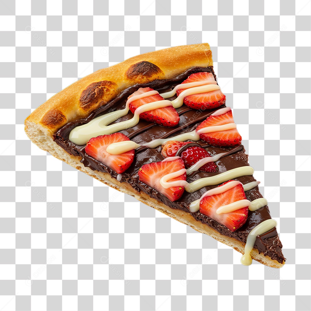 Fatia de Pizza Doce PNG Transparente