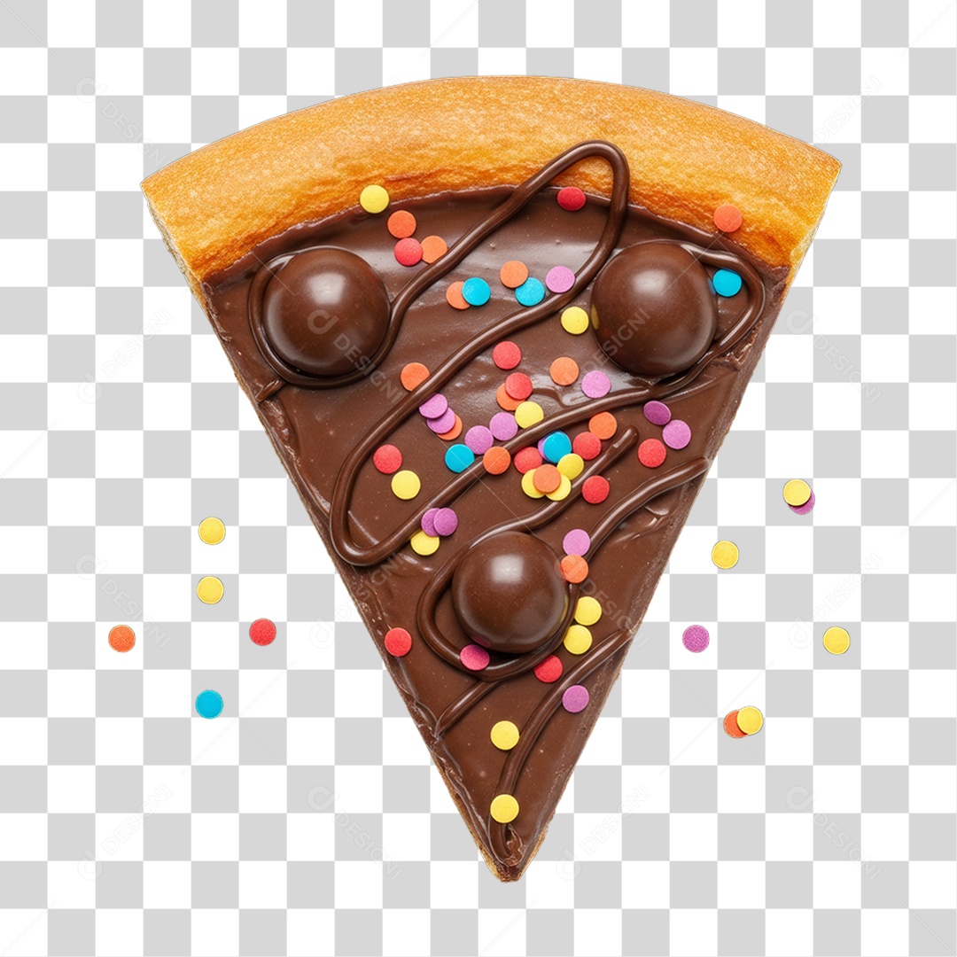 Fatia de Pizza Doce PNG Transparente