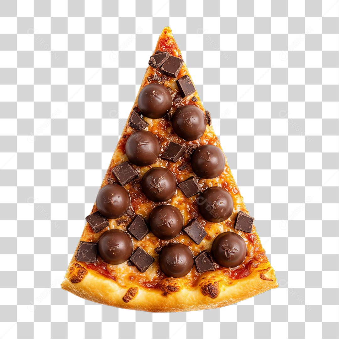 Fatia de Pizza Doce PNG Transparente