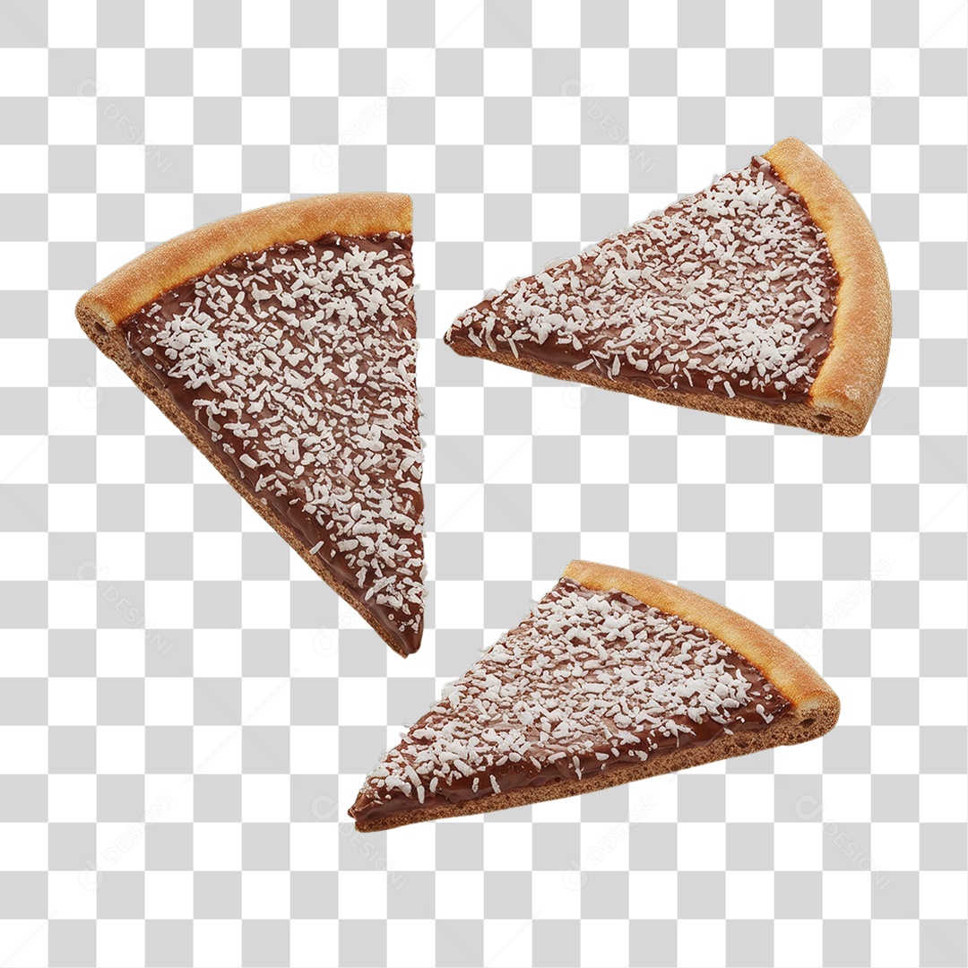 Fatia de Pizza Doce PNG Transparente