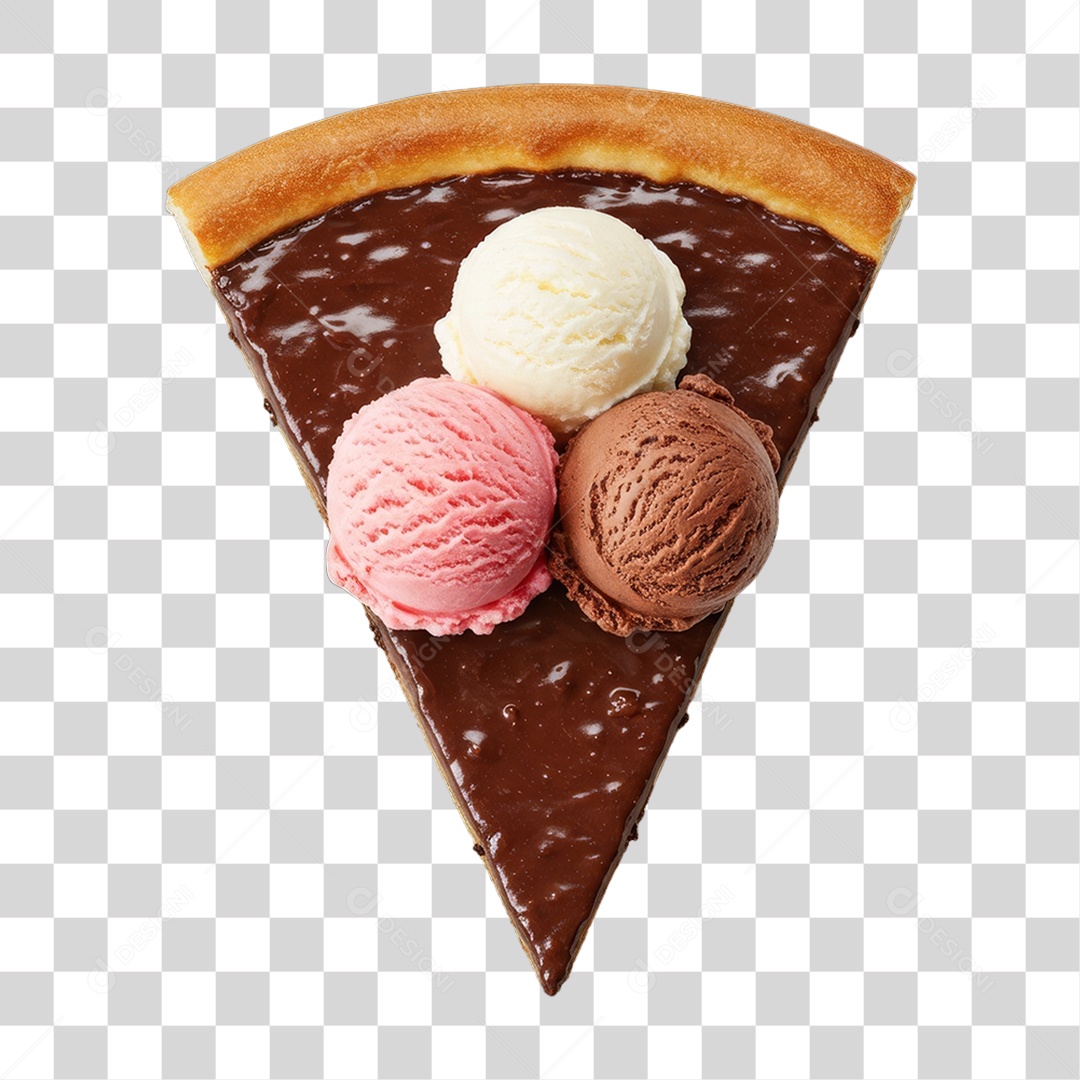 Fatia de Pizza Doce PNG Transparente