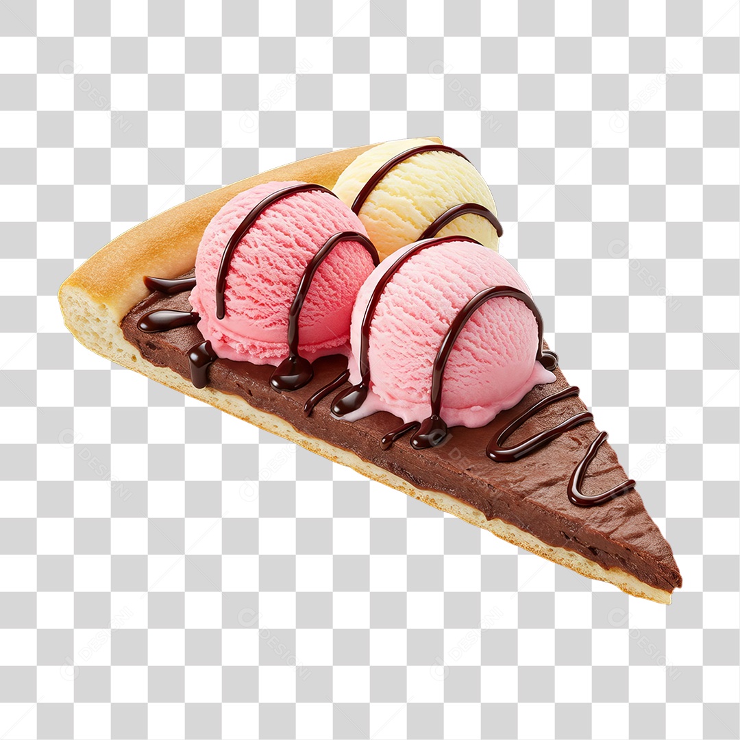 Fatia de Pizza Doce PNG Transparente