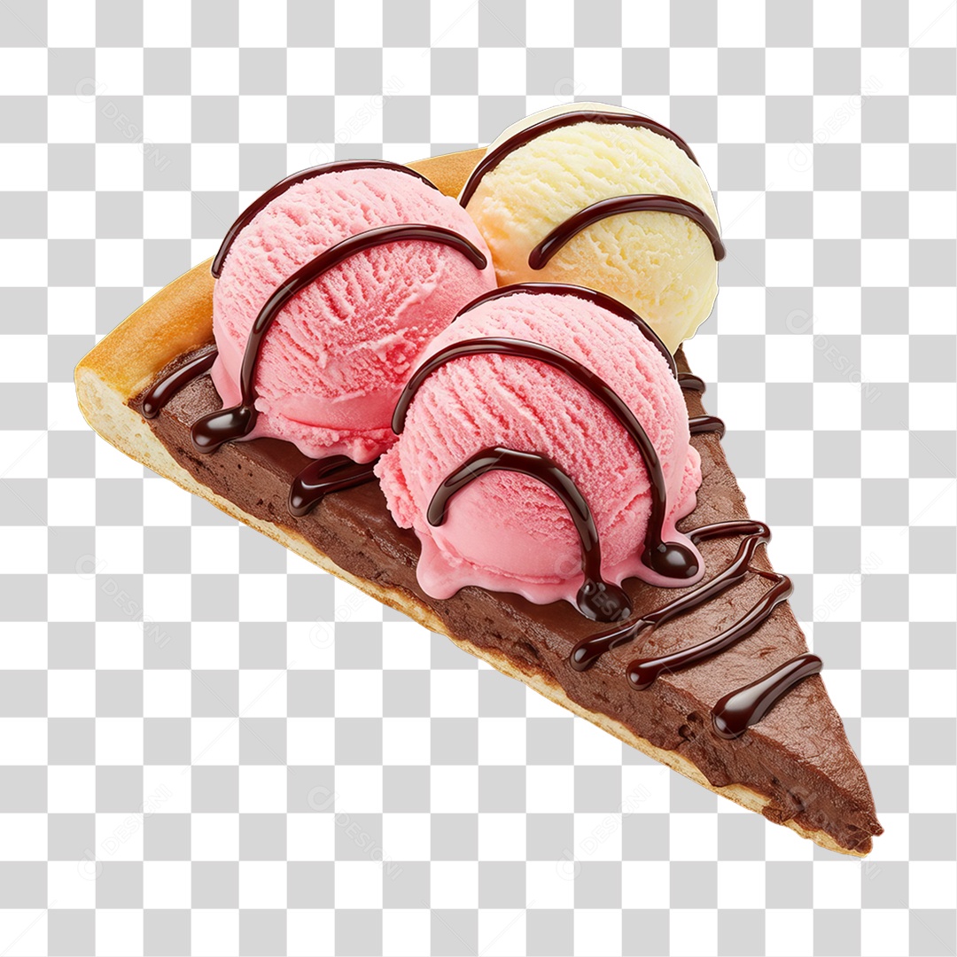 Fatia Pizza de Doce  PNG Transparente