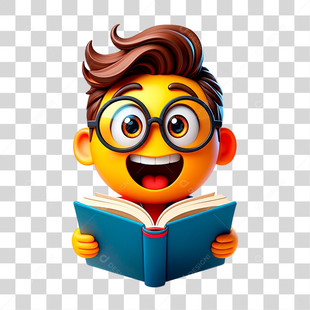 Emoji Estudante PNG Transparente