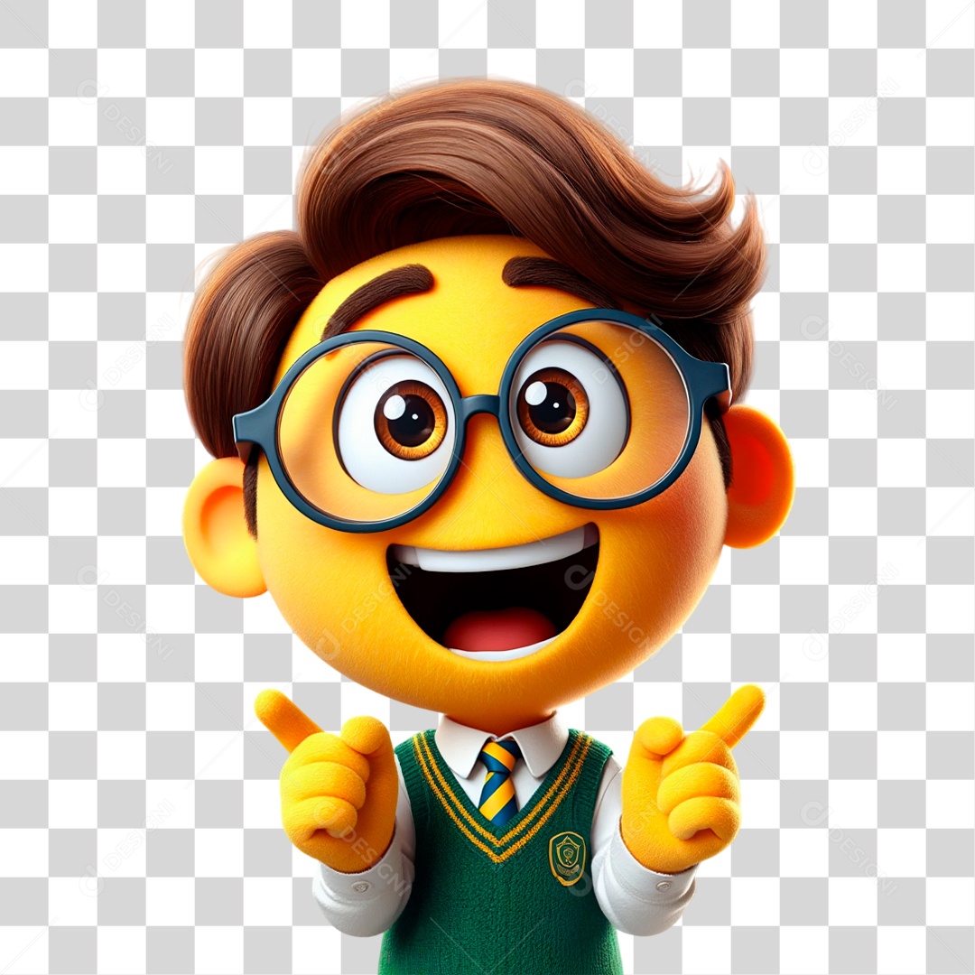 Emoji Estudante PNG Transparente