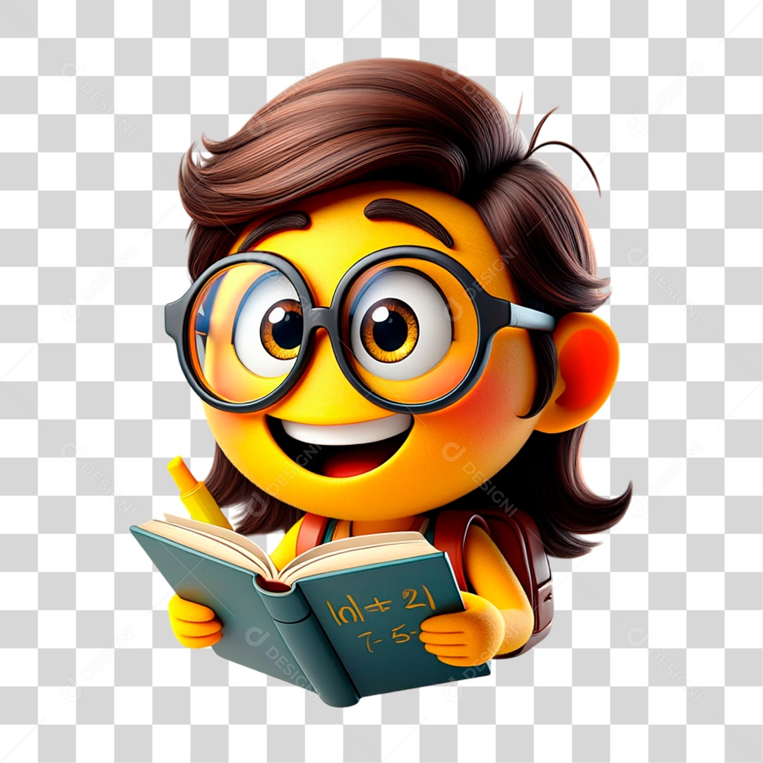 Emoji Estudante PNG Transparente