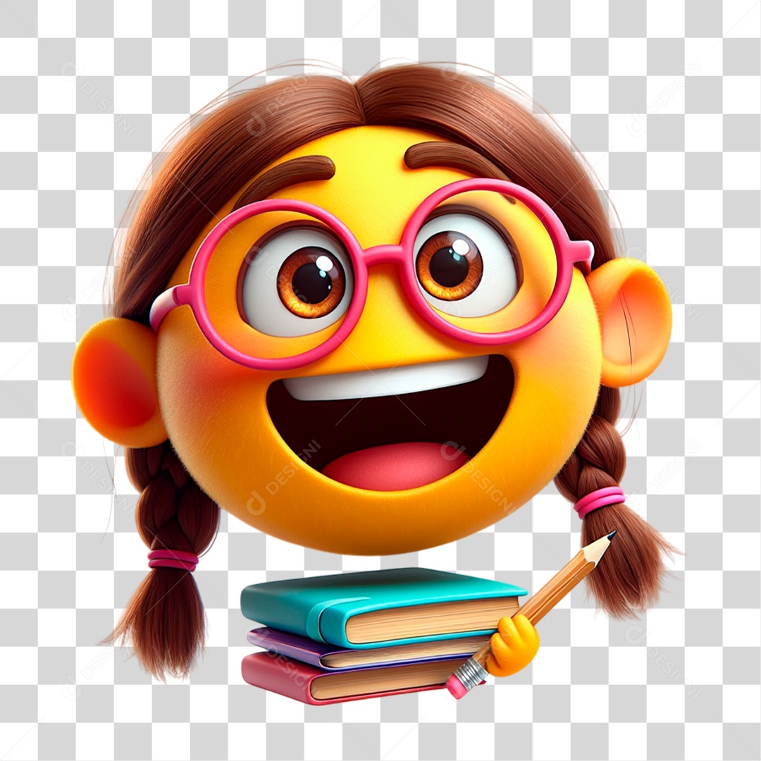 Emoji Estudante PNG Transparente
