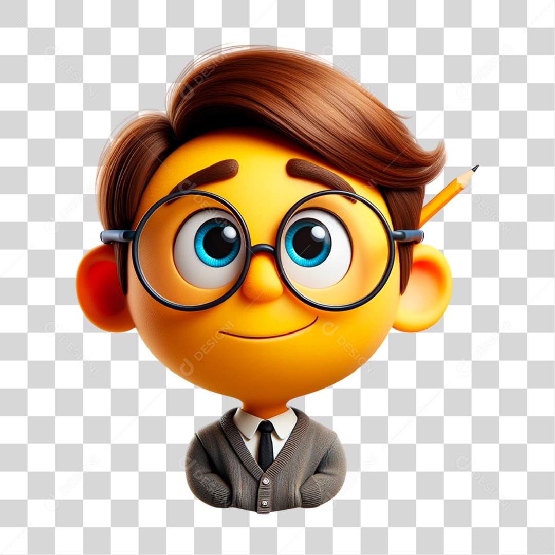Emoji Estudante PNG Transparente