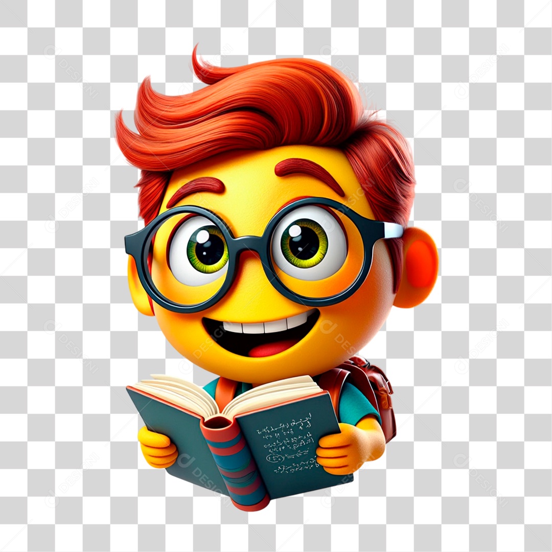 Emoji Estudante PNG Transparente