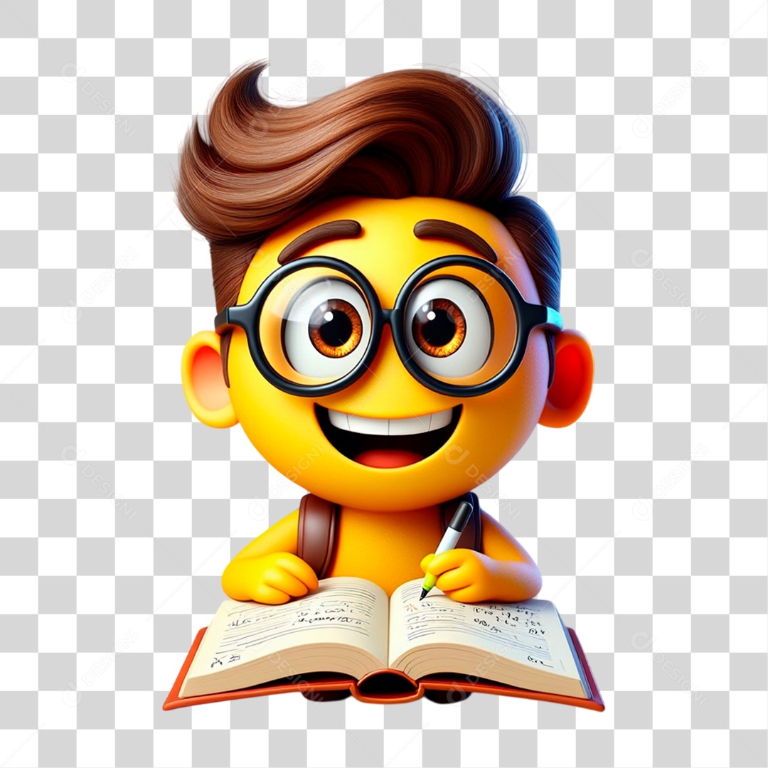 Emoji Estudante PNG Transparente