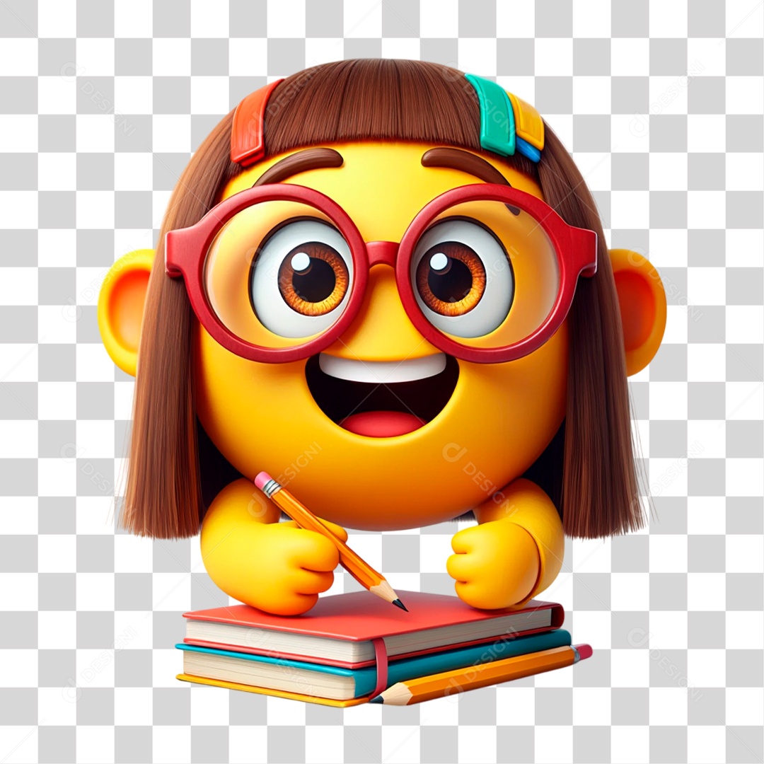Emoji Estudante PNG Transparente