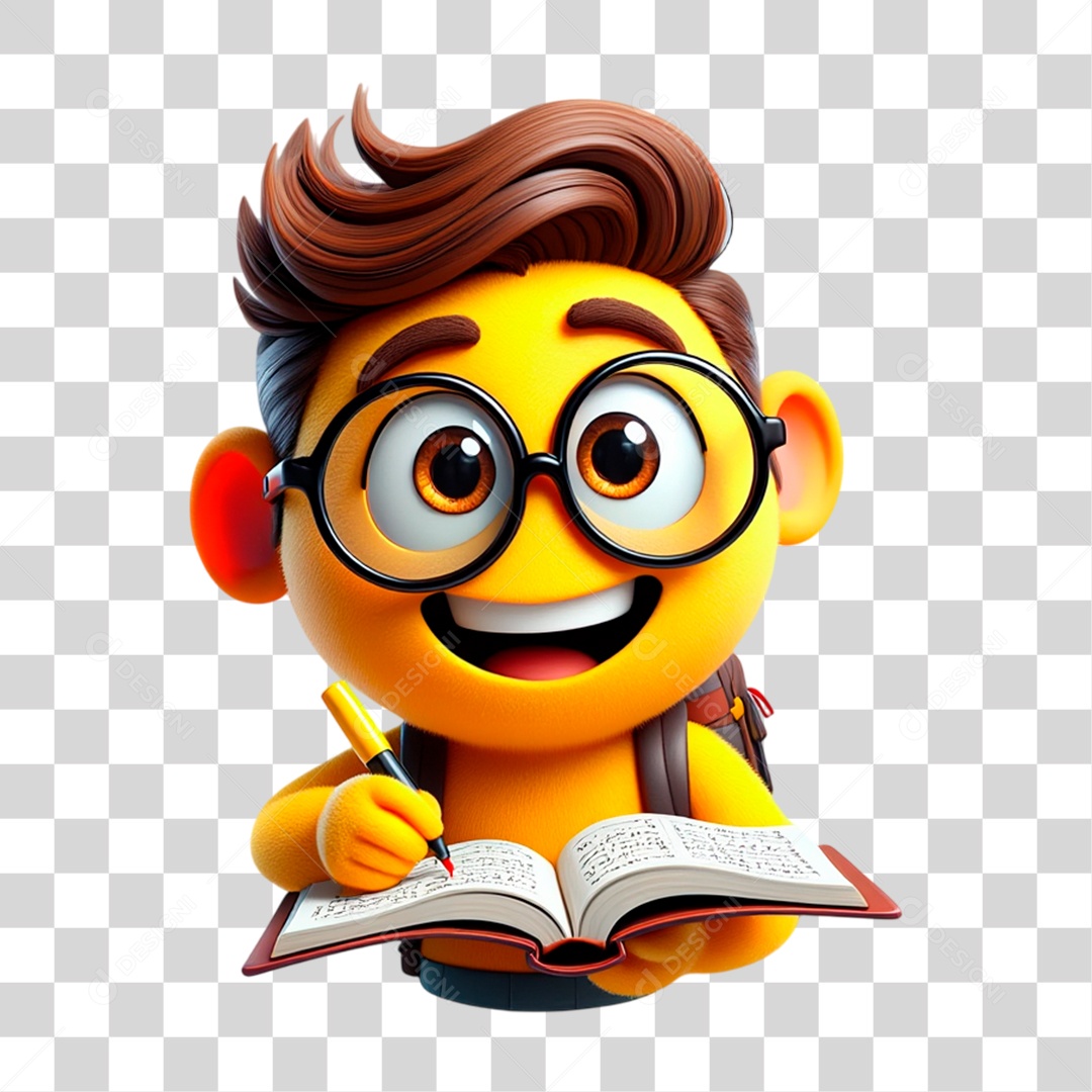 Emoji Estudante PNG Transparente