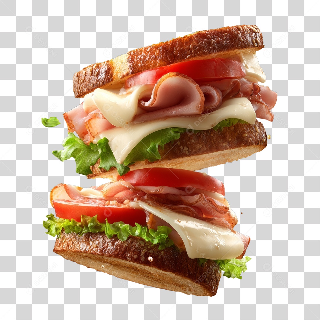 Lanche Sanduíche PNG Transparente
