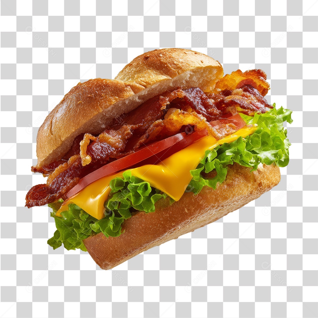 Lanche Sanduíche PNG Transparente