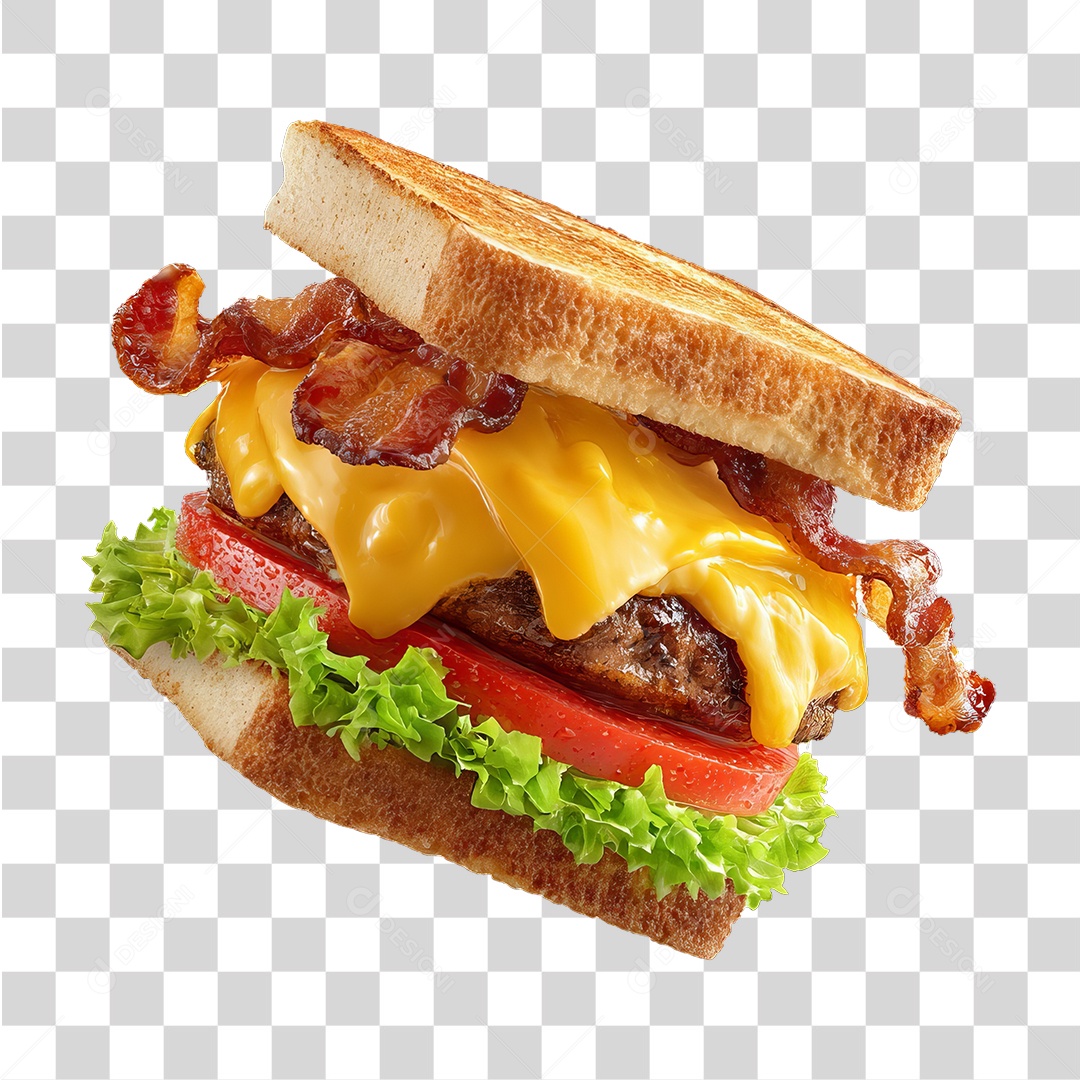 Lanche Sanduíche PNG Transparente