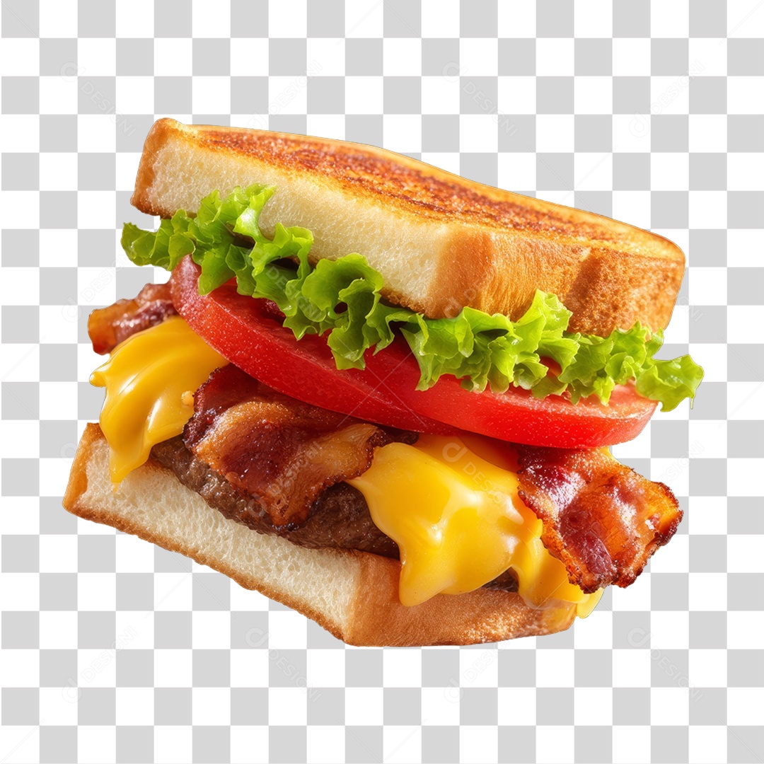 Lanche Sanduíche PNG Transparente