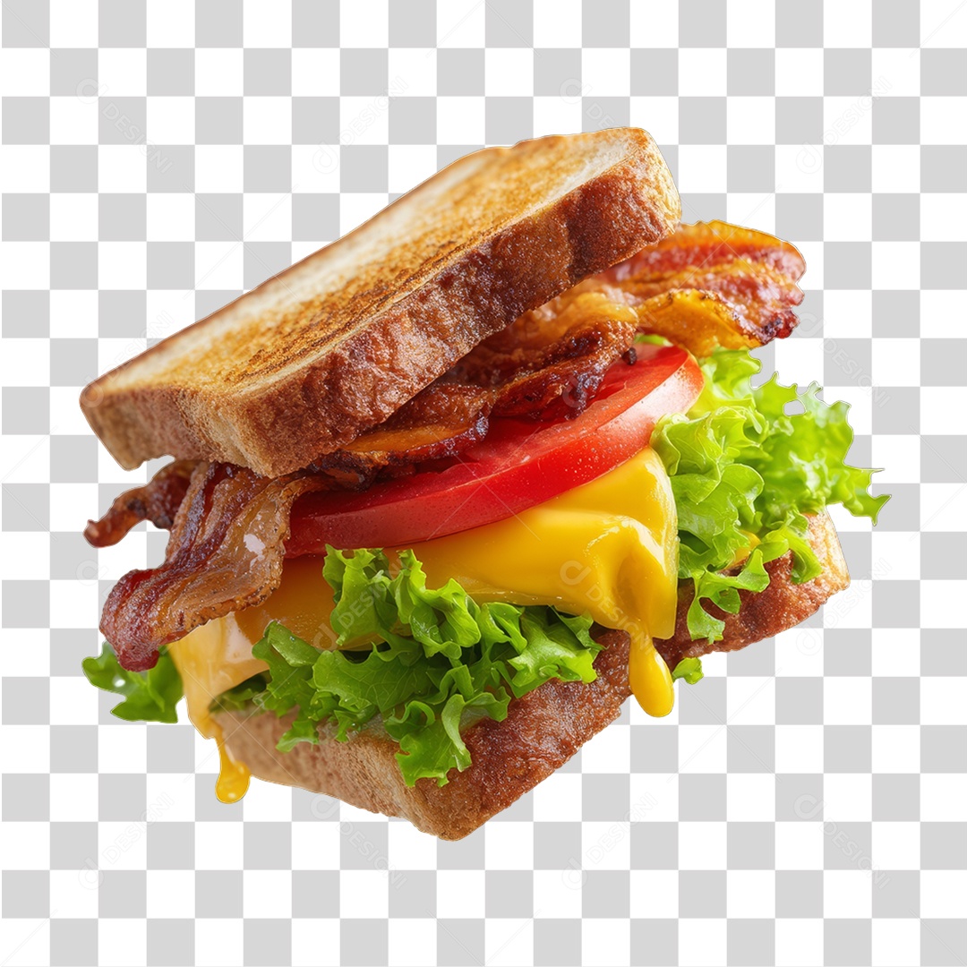 Lanche Sanduíche PNG Transparente