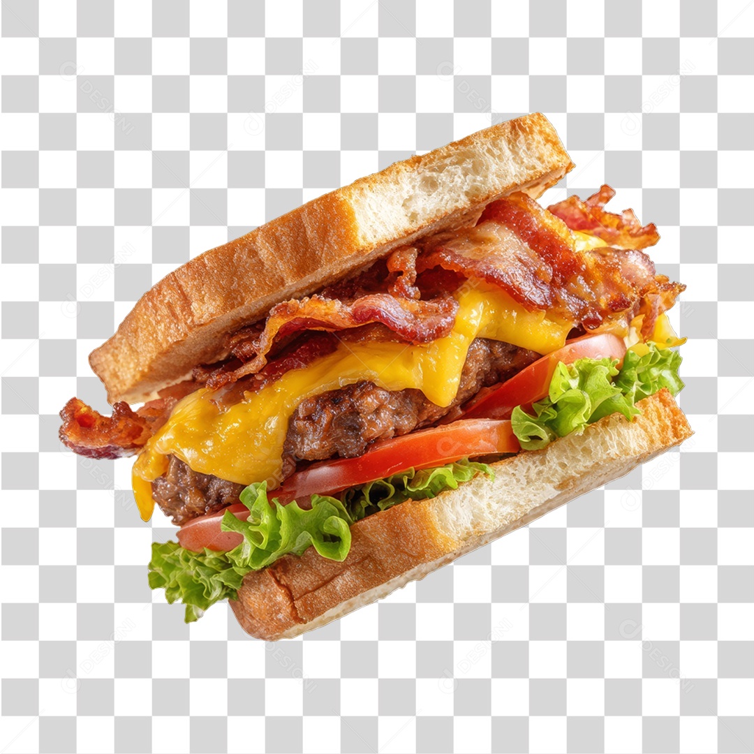 Lanche Sanduíche PNG Transparente