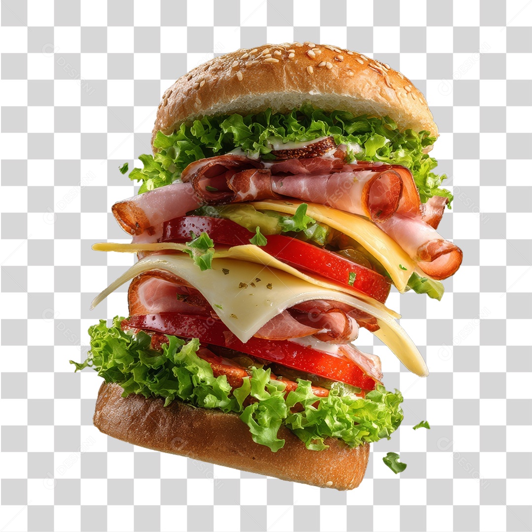 Lanche Hambúrguer Sanduíche PNG Transparente