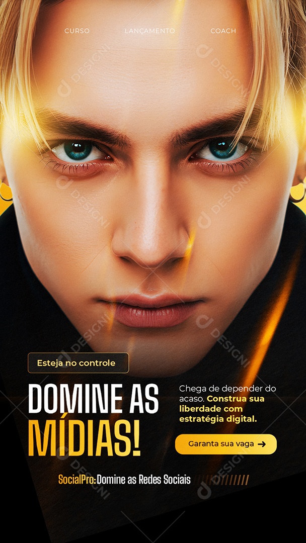 Story Lançamento Curso Esteja no Controle Domine as Mídias Social Media PSD Editável