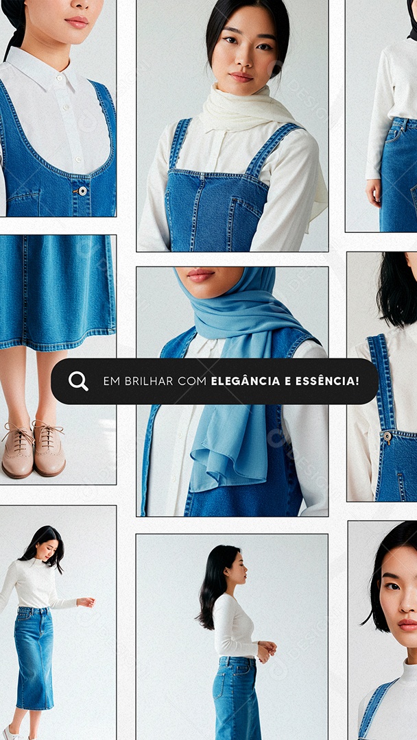 Story Loja de Moda Cristã Em Brilhar com Elegância e Essência Social Media PSD Editável