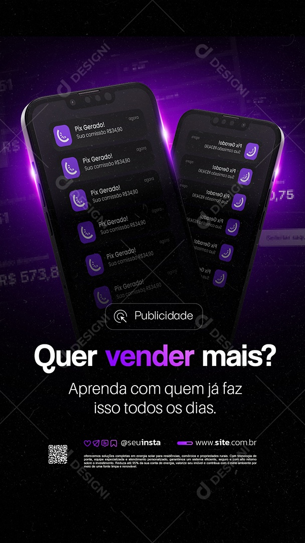 Story Marketing Digital Quer Vender Mais Social Media PSD Editável