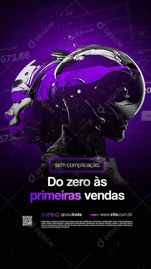 Story Marketing Digital Sem Complicação Social Media PSD Editável
