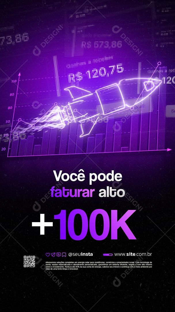 Story Marketing Digital Você Pode Faturar Alto Social Media PSD Editável