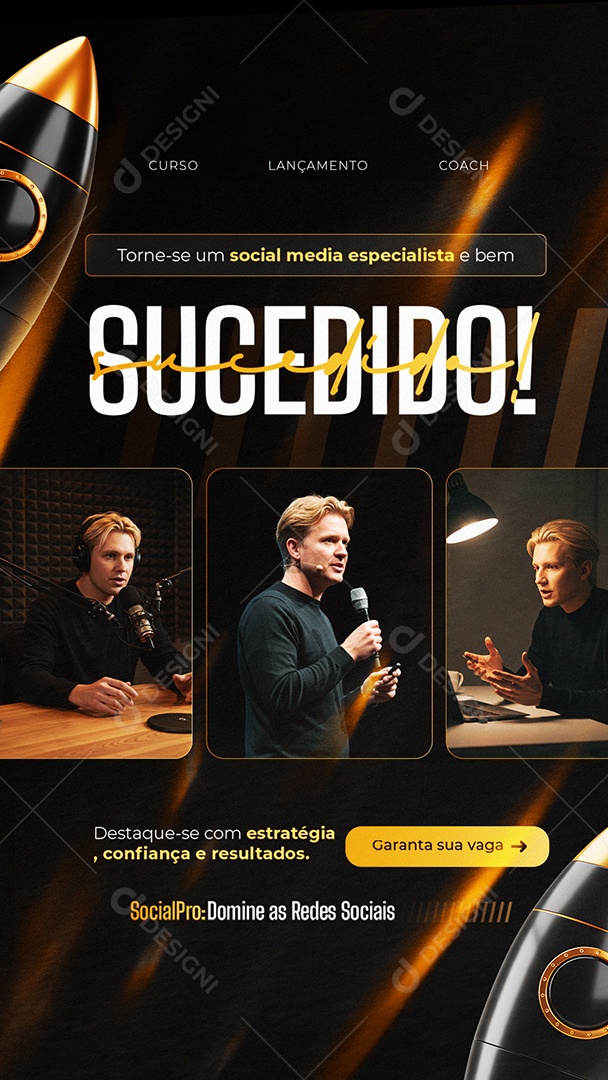 Story Lançamento Curso Sucedido Social Media After Effects Editável