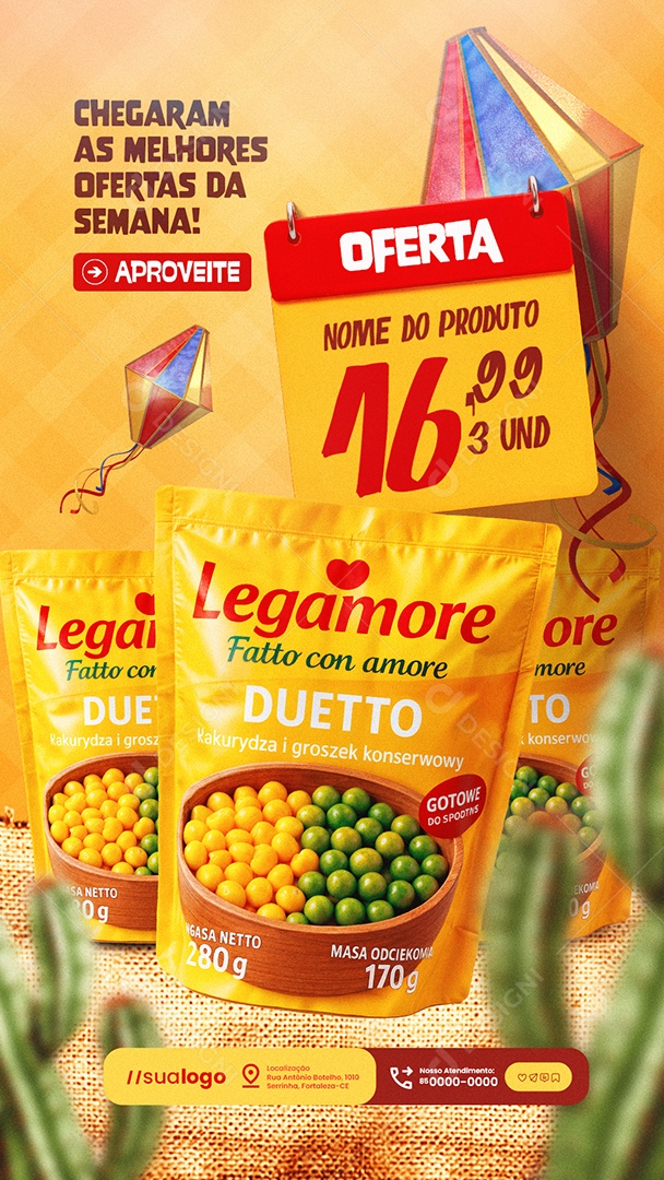 Story Ofertas Supermercado As Melhores Ofertas da Semana Social Media PSD Editável