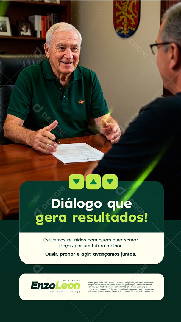 Story Vereador Diálogo Que Gera Resultados Social Media PSD Editável