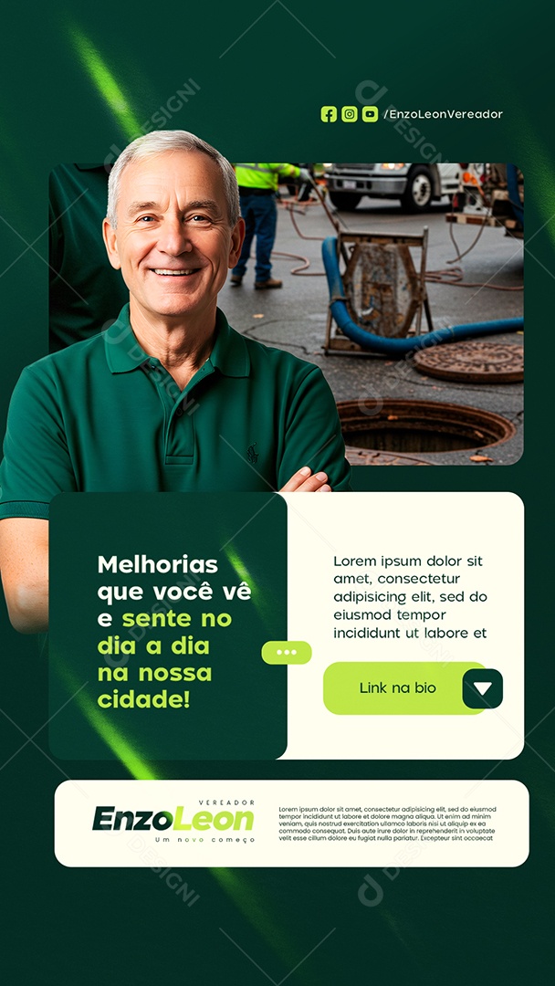 Story Vereador Melhorias Social Media PSD Editável