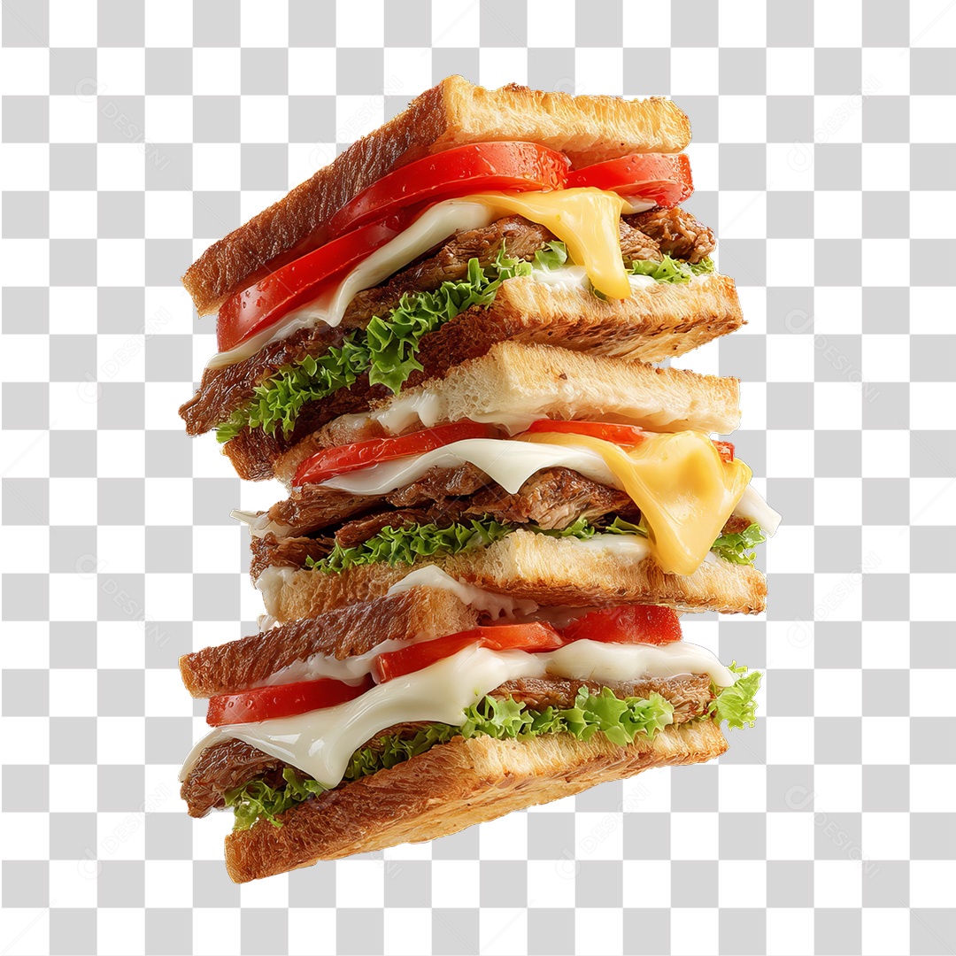 Lanche Sanduíche PNG Transparente