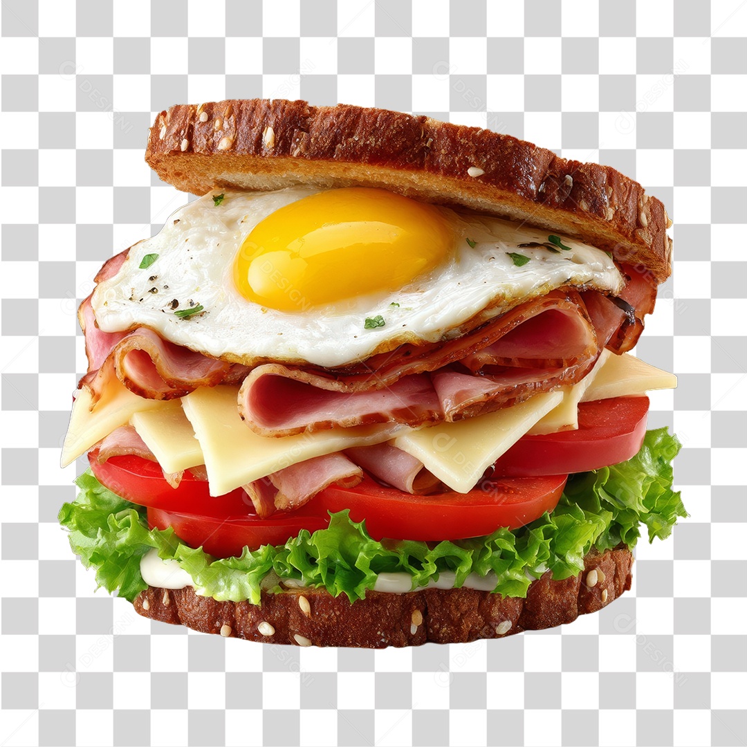 Lanche Sanduíche PNG Transparente