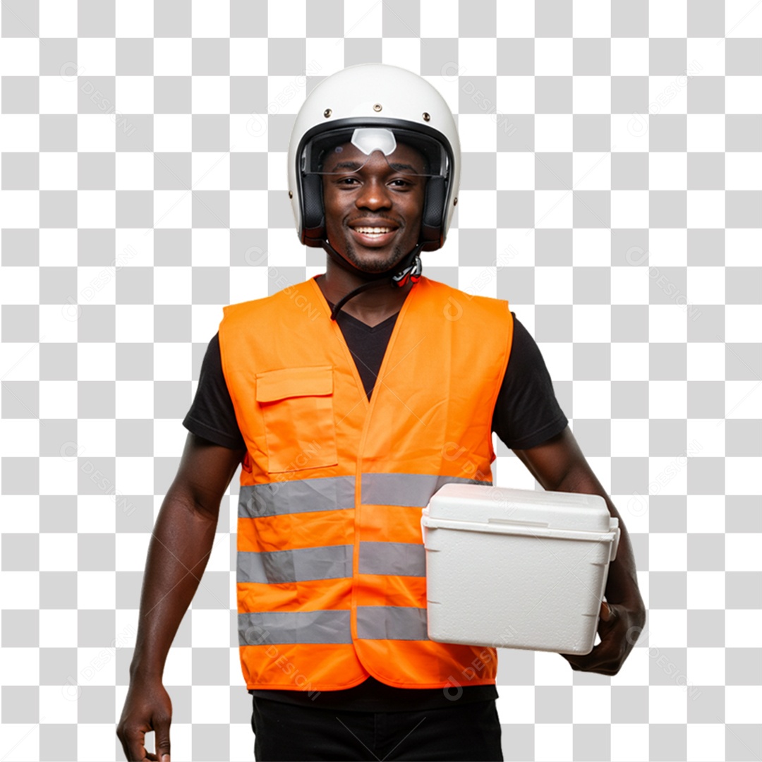 Entregador Delivery Motoboy PNG Transparente