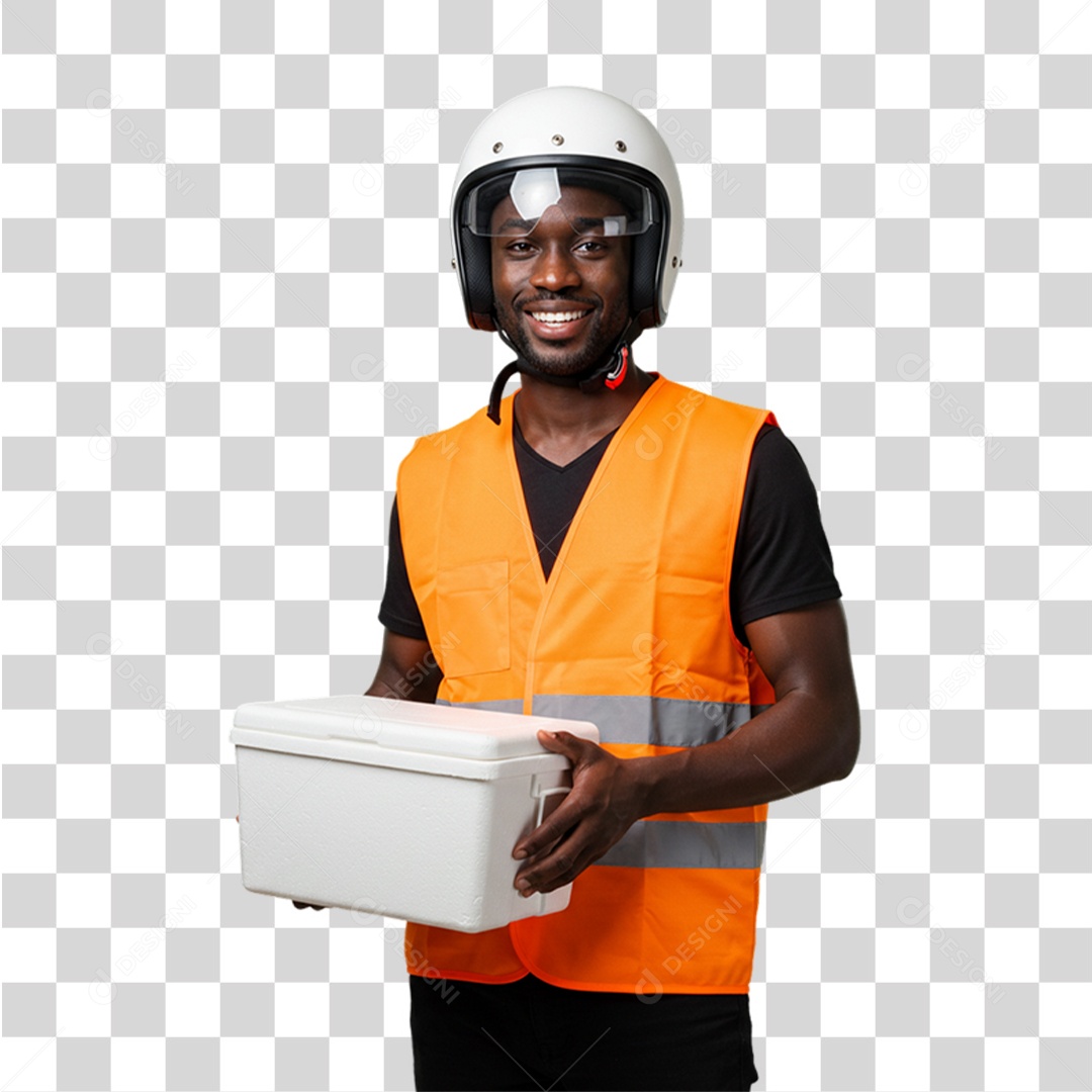 Entregador Delivery Motoboy PNG Transparente