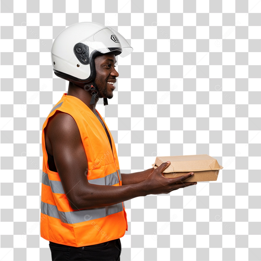 Entregador Delivery Motoboy PNG Transparente
