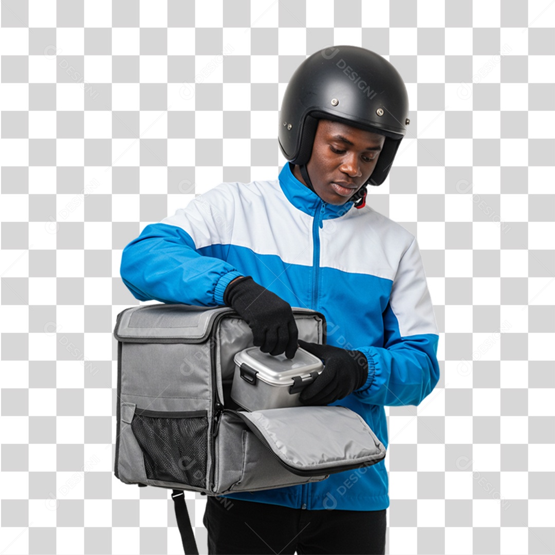Entregador Delivery Motoboy PNG Transparente