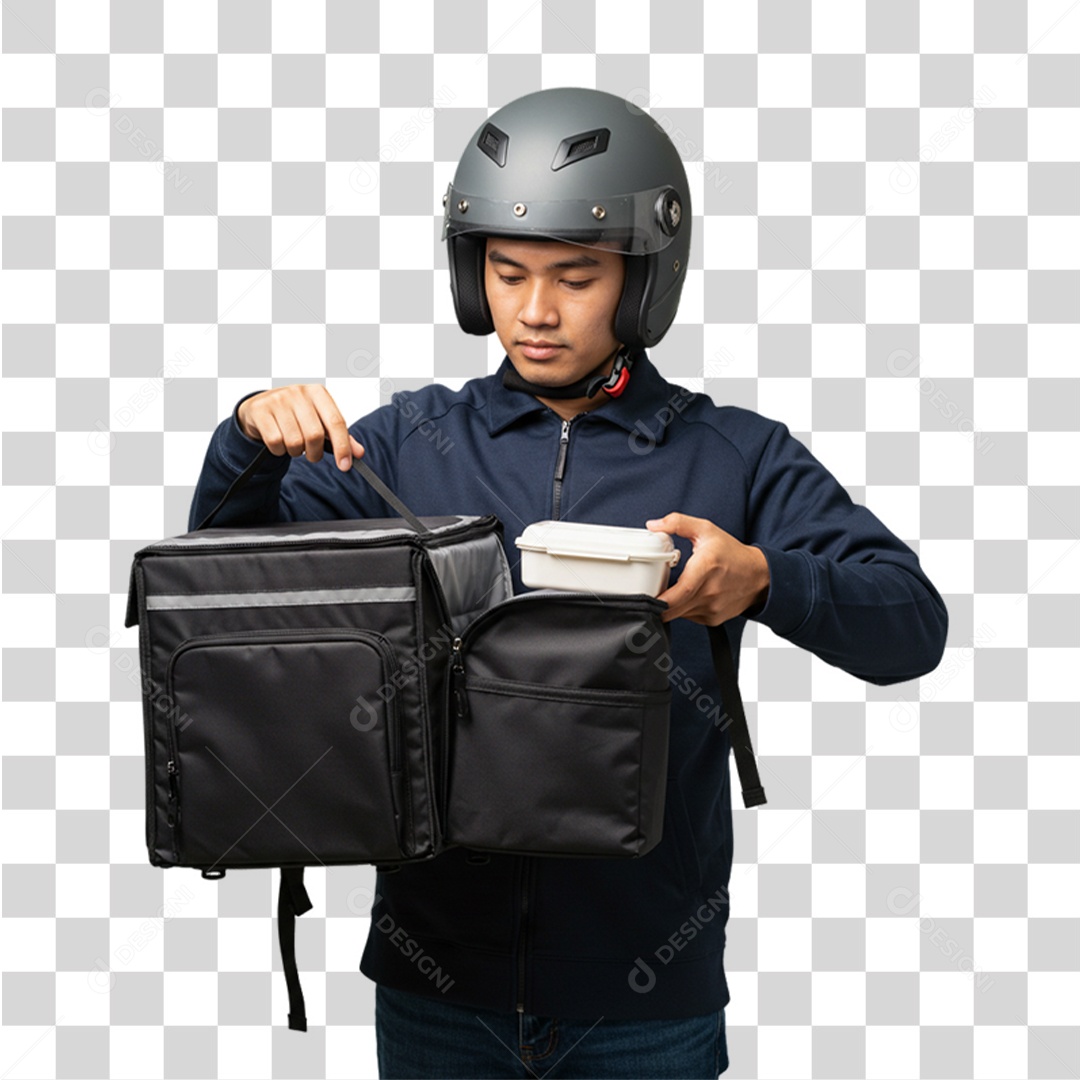 Entregador Delivery Motoboy PNG Transparente