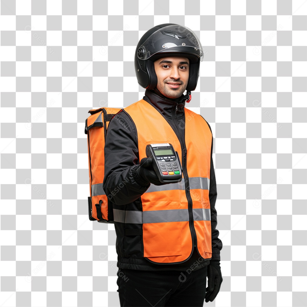 Entregador Delivery Motoboy PNG Transparente