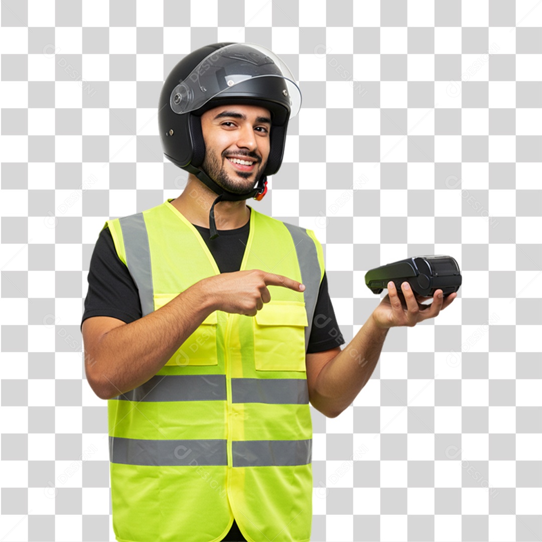 Entregador Delivery Motoboy PNG Transparente