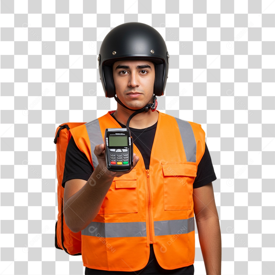 Entregador Delivery Motoboy PNG Transparente