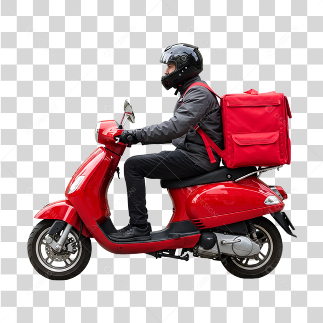 Entregador Delivery Motoboy PNG Transparente