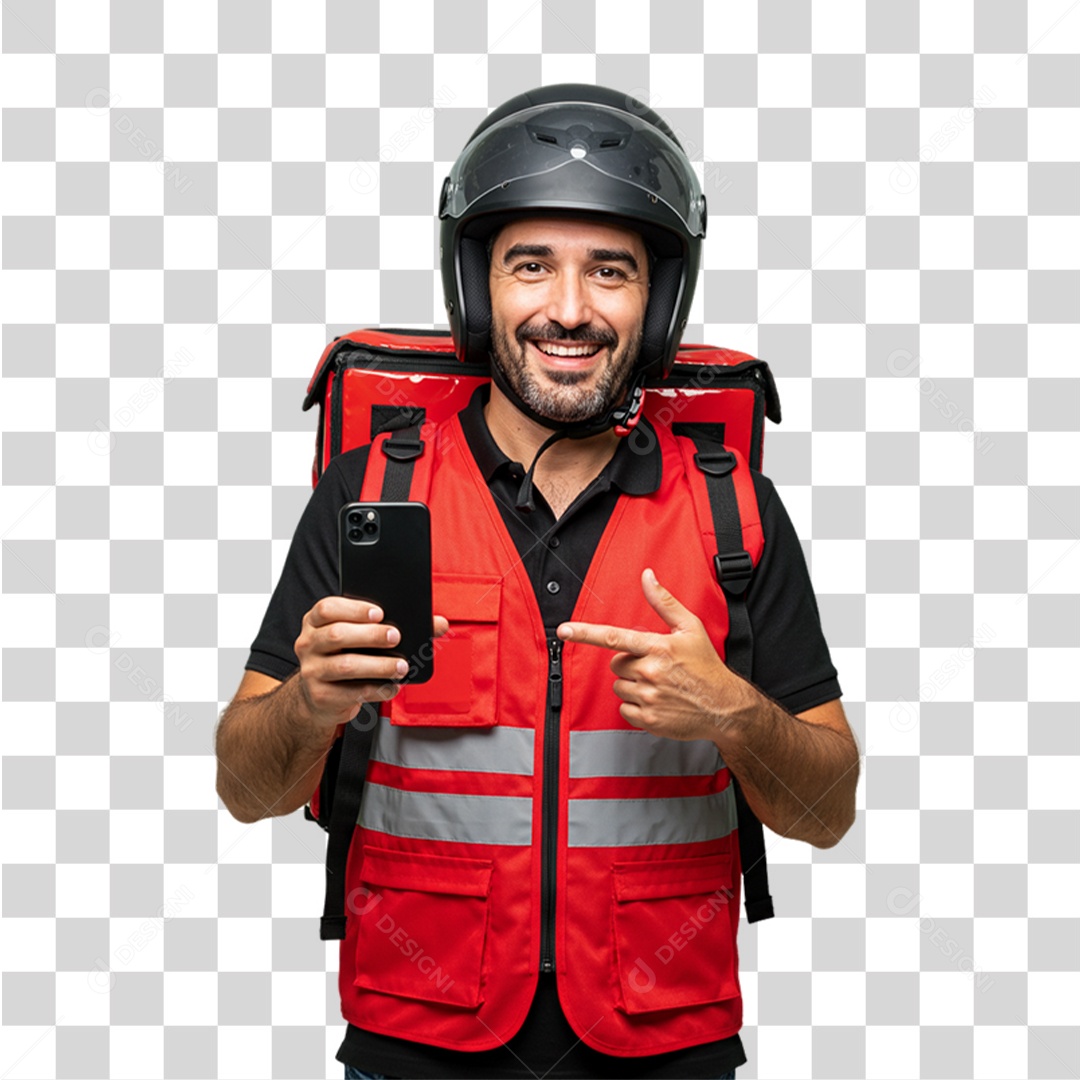 Entregador Delivery Motoboy PNG Transparente