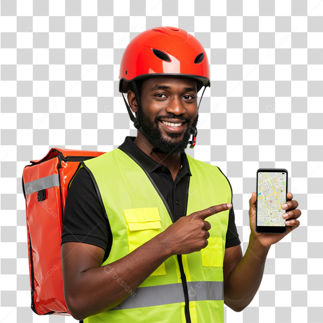 Entregador Delivery Motoboy PNG Transparente