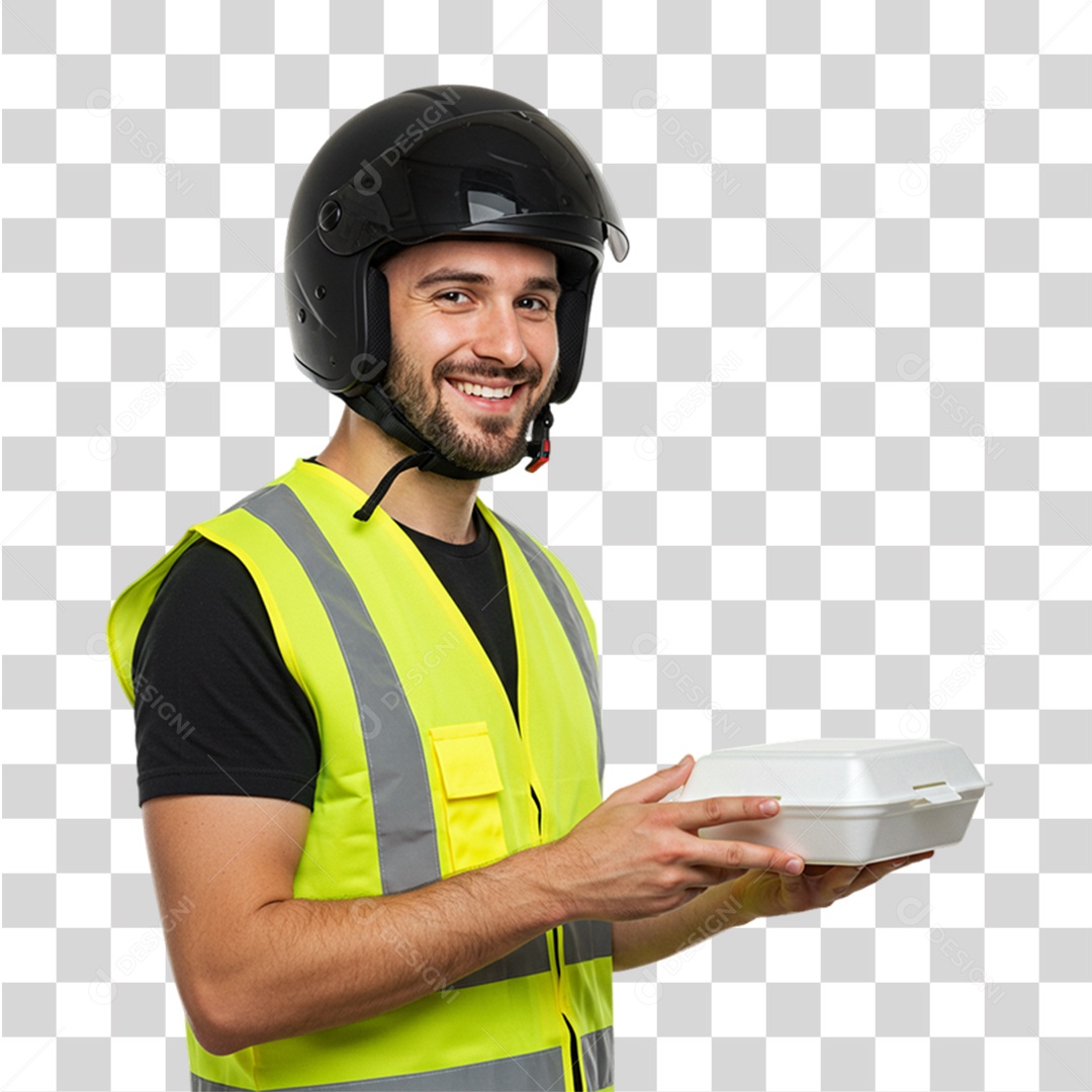 Entregador Delivery Motoboy PNG Transparente