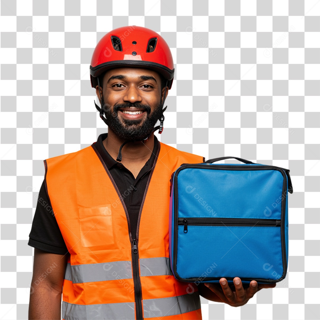 Entregador Delivery Motoboy PNG Transparente