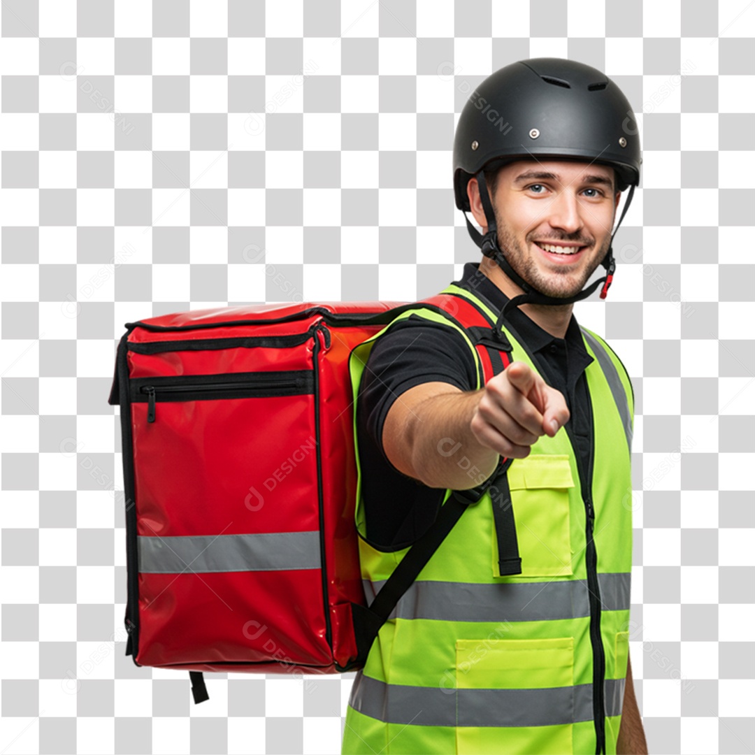Entregador Delivery Motoboy PNG Transparente