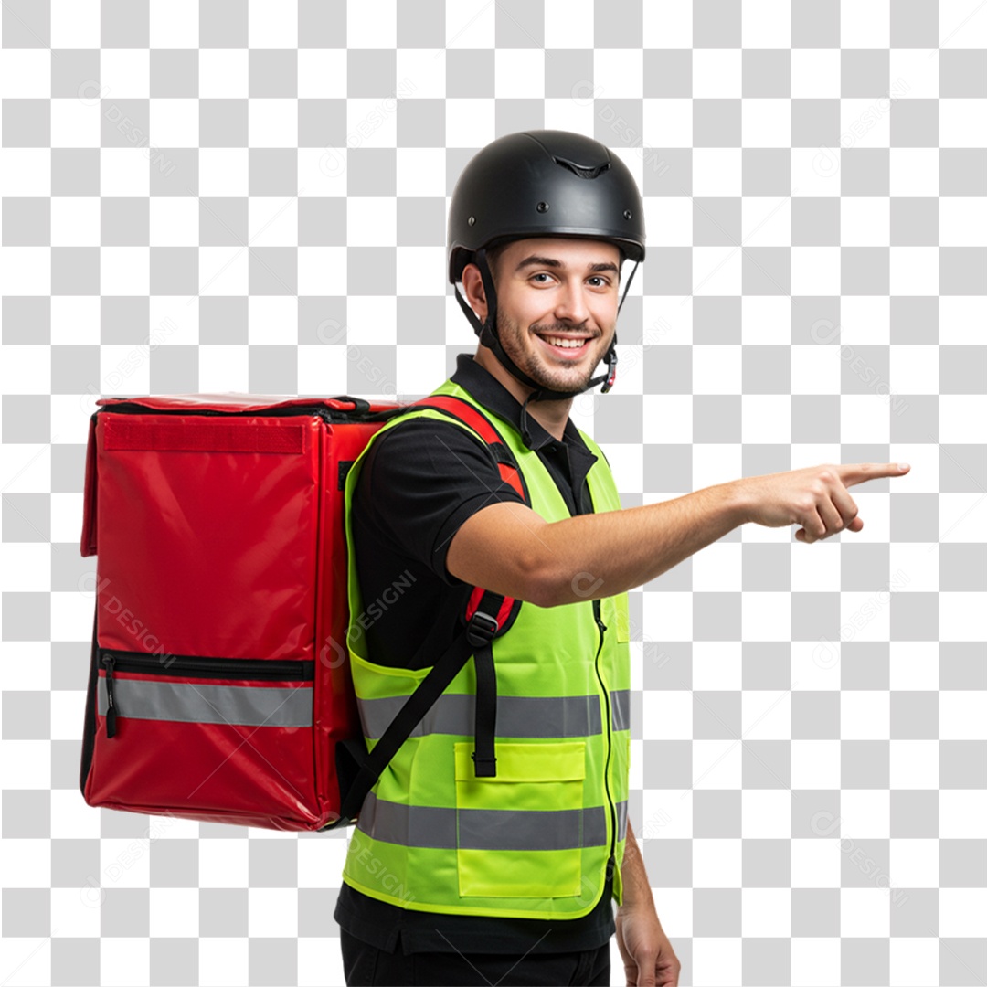 Entregador Delivery Motoboy PNG Transparente